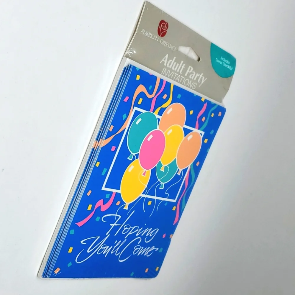 American Greetings Adult Party Invitations With Envelopes for 8